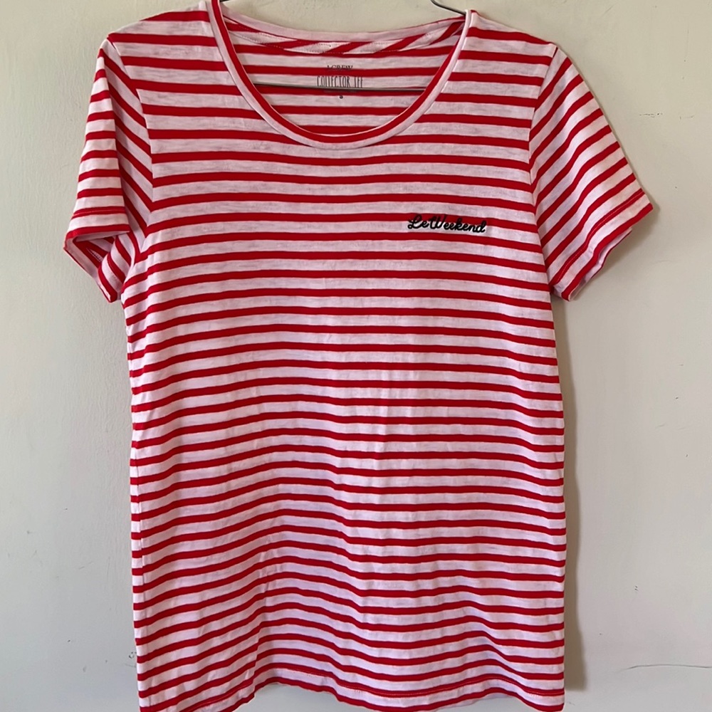 J Crew Collector Tee Sz Small Le Weekend